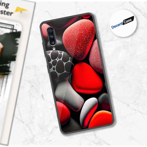 Samsung Galaxy A70 Cover - 3D Pebble Design - HQ Ultra Shine Premium Metal Phone Case