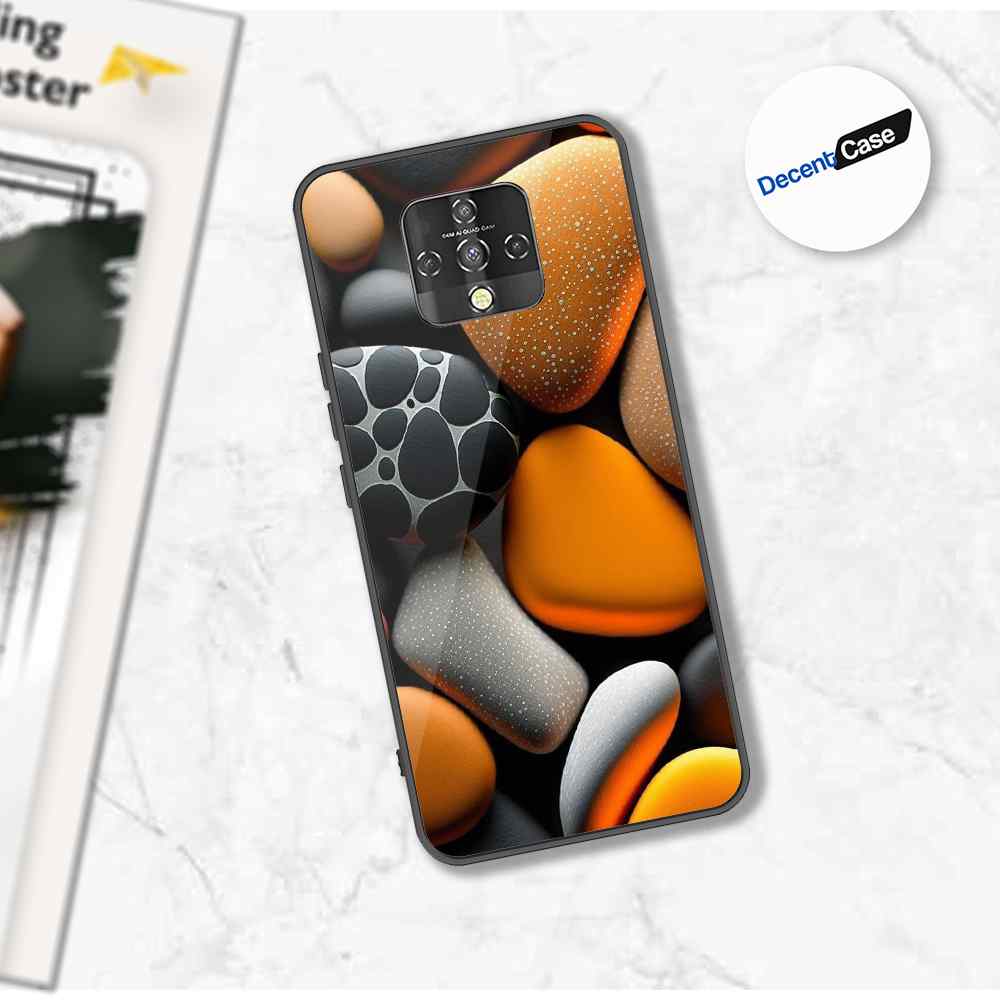 Tecno Camon 16 Cover - 3D Pebble Design - HQ Ultra Shine Premium Metal Phone Case