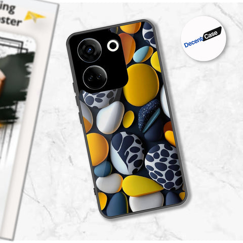 Tecno Camon 20 Cover - 3D Pebble Design - HQ Ultra Shine Premium Metal Phone Case