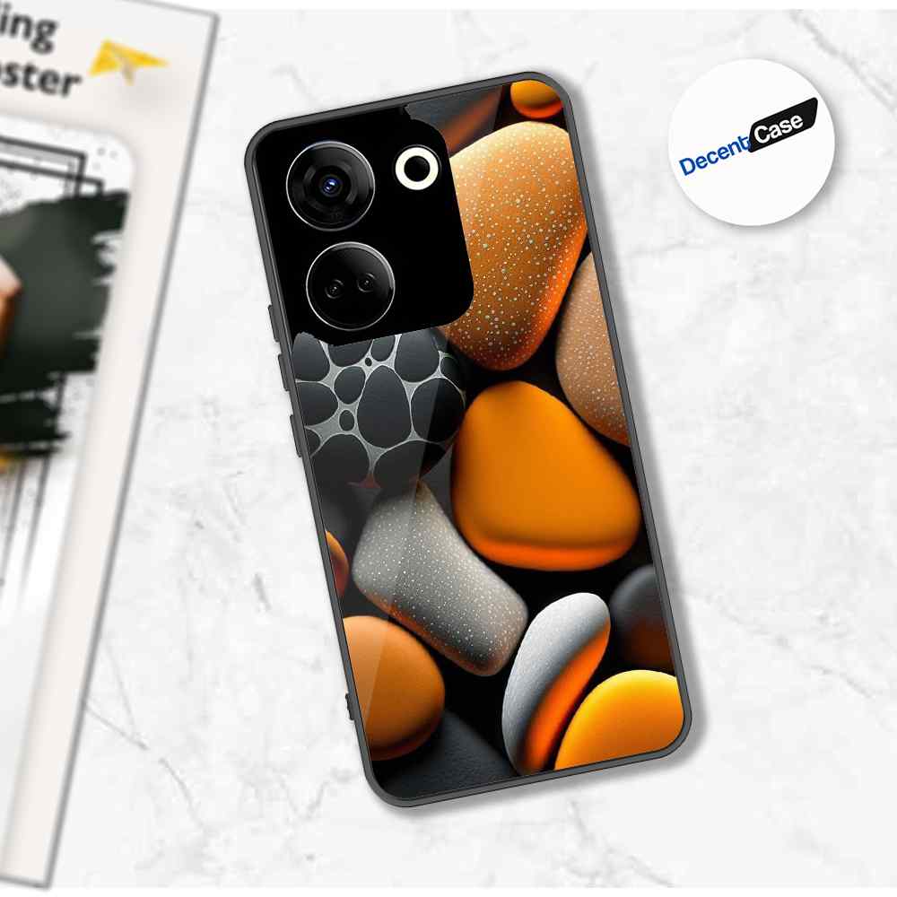 Tecno Camon 20 Cover - 3D Pebble Design - HQ Ultra Shine Premium Metal Phone Case