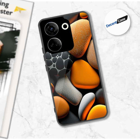 Tecno Camon 20 Cover - 3D Pebble Design - HQ Ultra Shine Premium Metal Phone Case