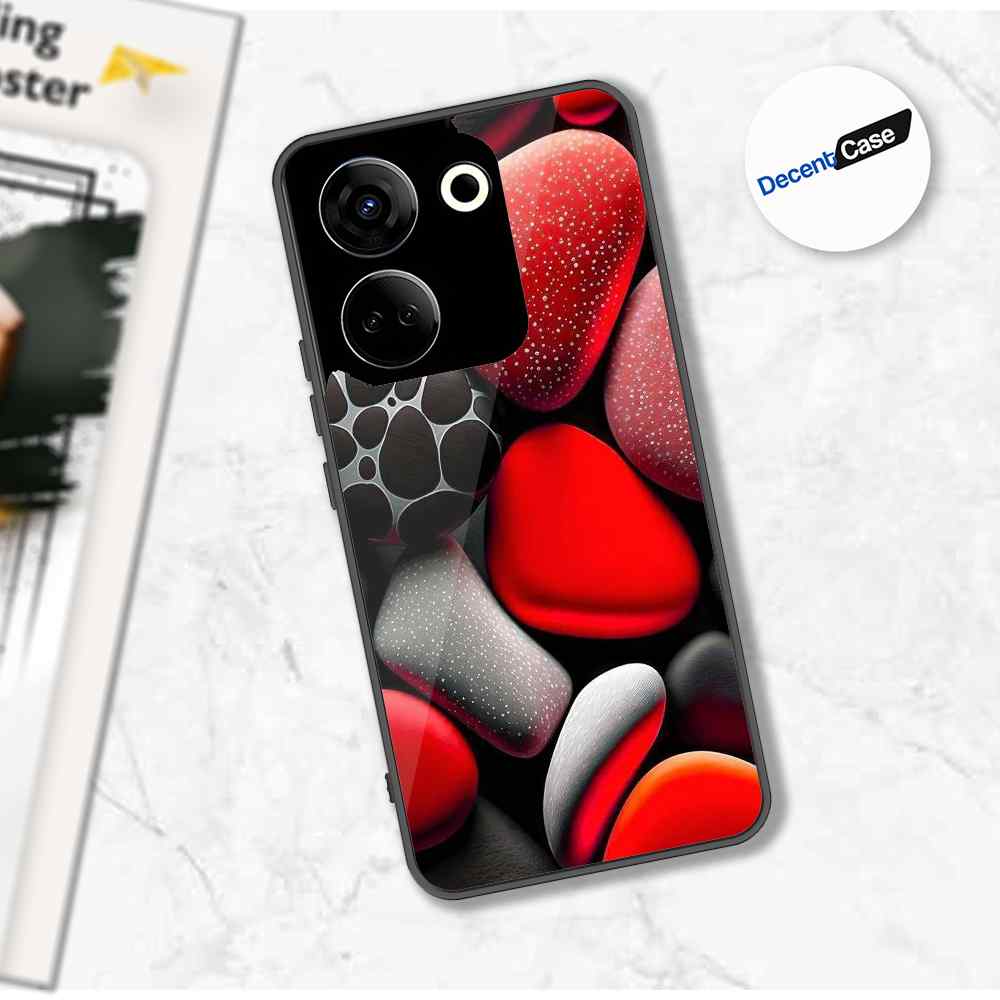 Tecno Camon 20 Cover - 3D Pebble Design - HQ Ultra Shine Premium Metal Phone Case