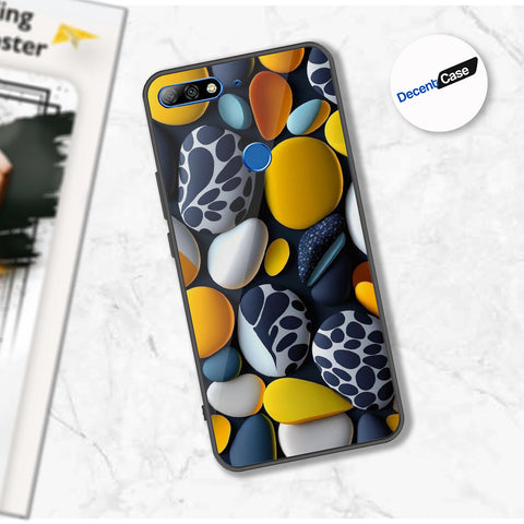 Huawei Honor 7C Cover - 3D Pebble Design - HQ Ultra Shine Premium Metal Phone Case