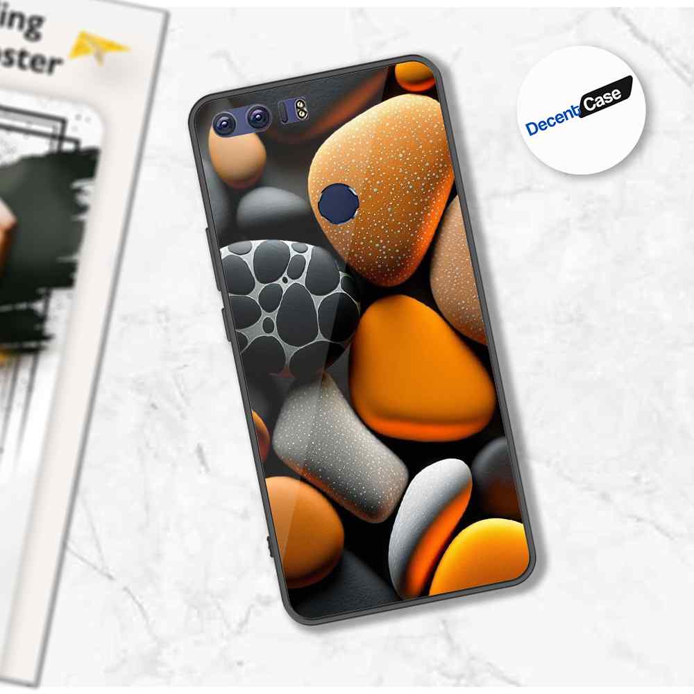 Huawei Honor 8 Cover - 3D Pebble Design - HQ Ultra Shine Premium Metal Phone Case