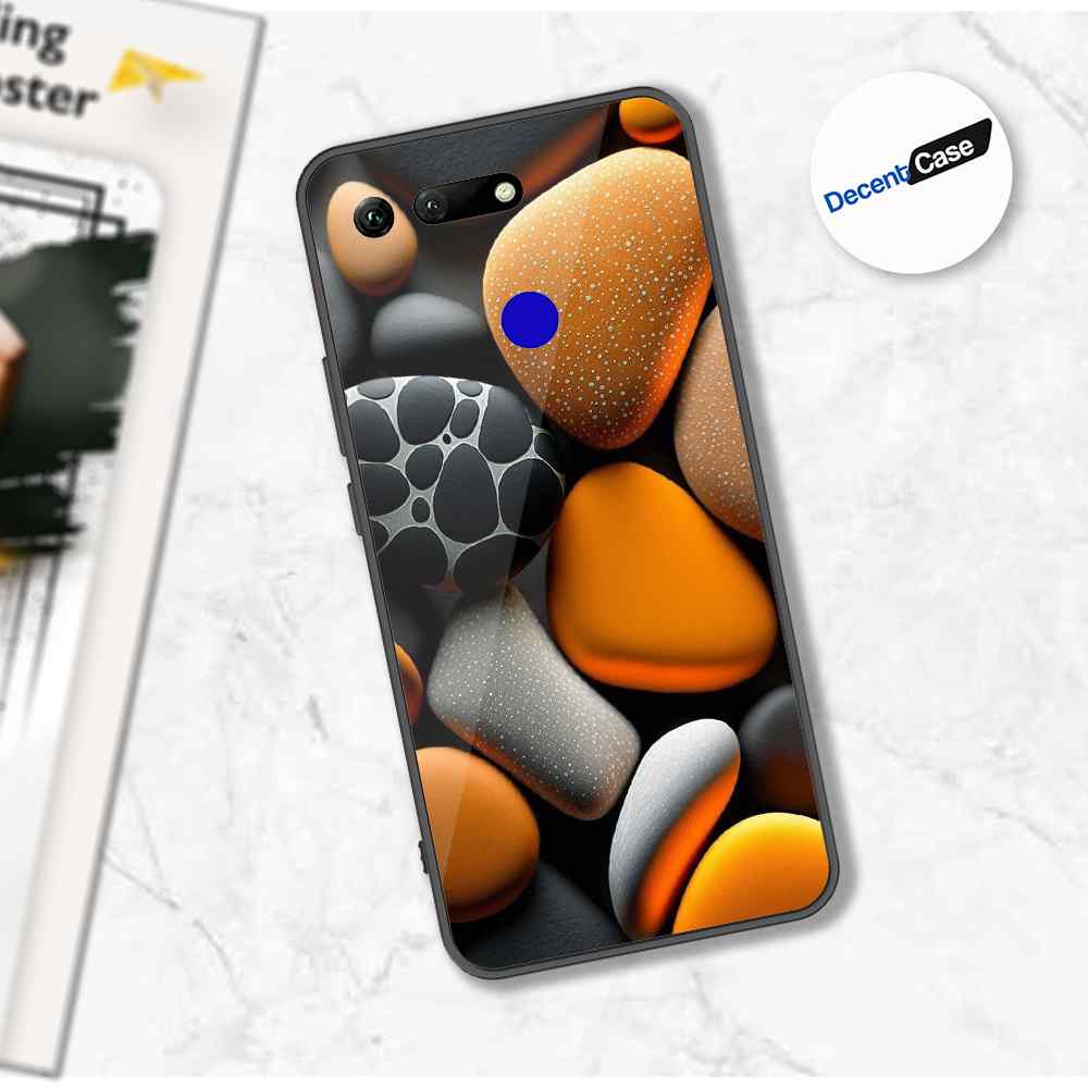 Huawei Honor View 20 Cover - 3D Pebble Design - HQ Ultra Shine Premium Metal Phone Case