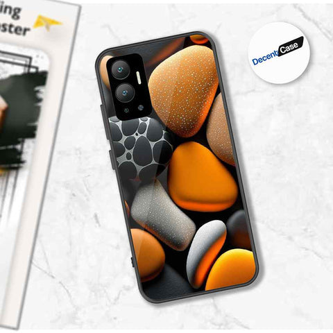 Infinix Hot 12 Cover - 3D Pebble Design - HQ Ultra Shine Premium Metal Phone Case