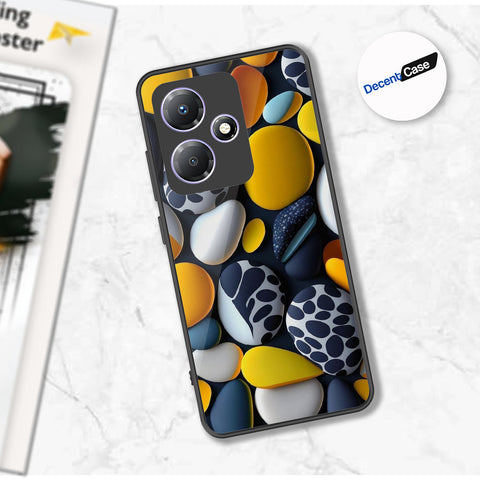 Infinix Hot 30 Play Cover - 3D Pebble Design - HQ Ultra Shine Premium Metal Phone Case