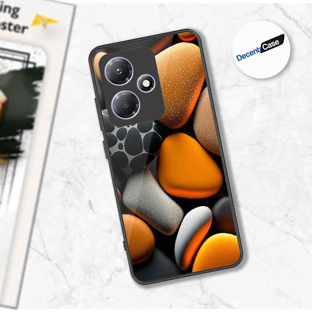 Infinix Hot 30 Play Cover - 3D Pebble Design - HQ Ultra Shine Premium Metal Phone Case