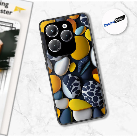 Infinix Hot 40 Pro Cover - 3D Pebble Design - HQ Ultra Shine Premium Metal Phone Case