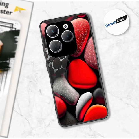 Infinix Hot 40 Pro Cover - 3D Pebble Design - HQ Ultra Shine Premium Metal Phone Case
