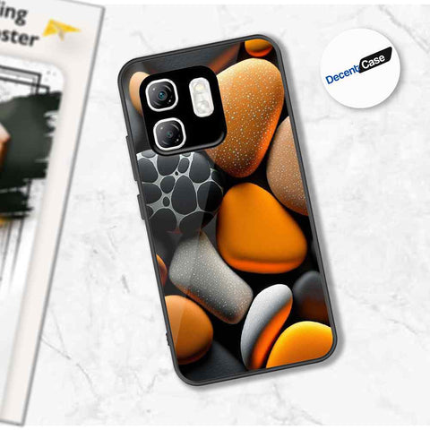 Infinix Hot 50i Cover - 3D Pebble Design - HQ Ultra Shine Premium Metal Phone Case