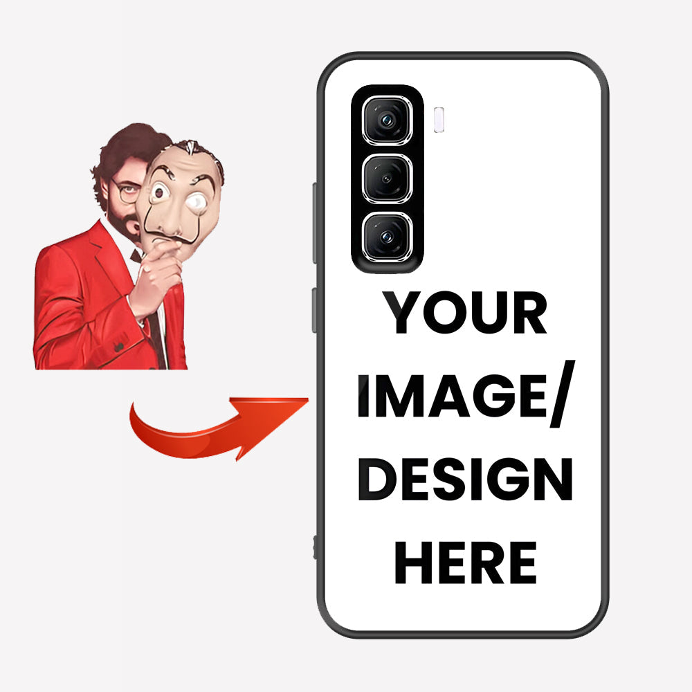 Infinix Hot 50 Pro Plus Customized Cover - Upload Your Photo - Ultra Shine Premium Metal Phone Case