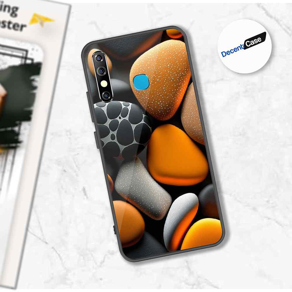 Tecno Spark 4 Cover - 3D Pebble Design - HQ Ultra Shine Premium Metal Phone Case