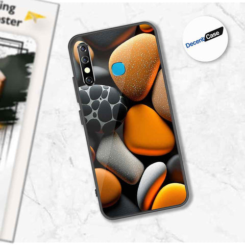 Tecno Spark 4 Cover - 3D Pebble Design - HQ Ultra Shine Premium Metal Phone Case
