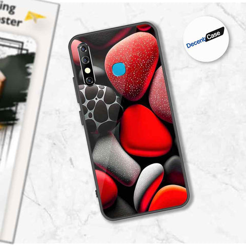 Tecno Spark 4 Cover - 3D Pebble Design - HQ Ultra Shine Premium Metal Phone Case