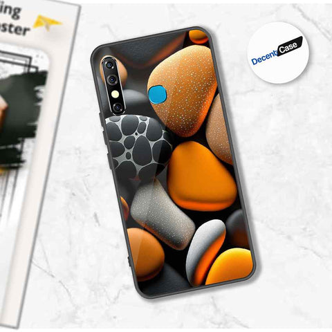 Tecno Spark 4 Cover - 3D Pebble Design - HQ Ultra Shine Premium Metal Phone Case
