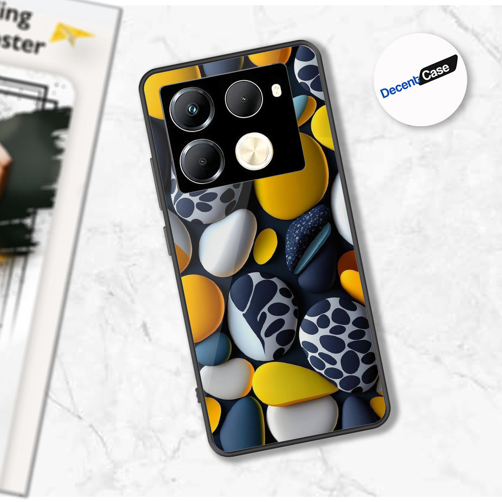 Infinix Note 40 Pro Cover - 3D Pebble Design - HQ Ultra Shine Premium Metal Phone Case