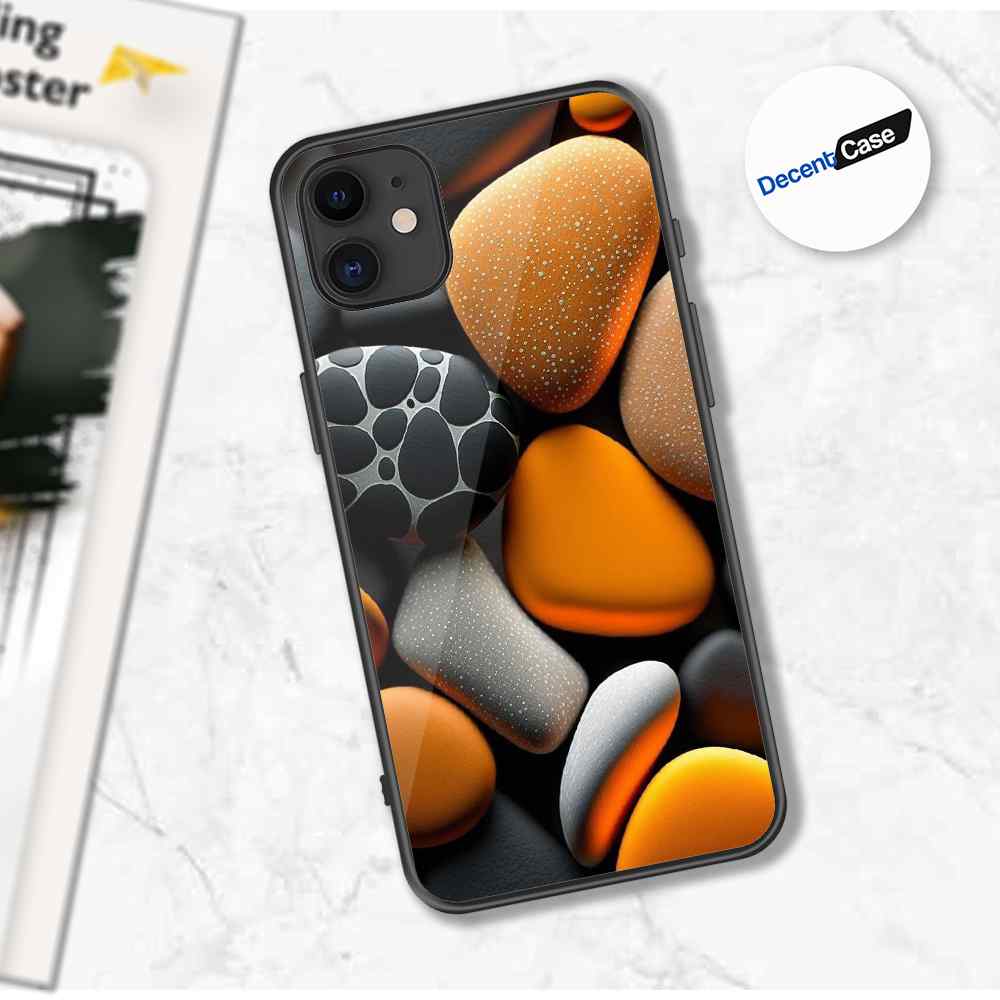 iPhone 11 Cover - 3D Pebble Design - HQ Ultra Shine Premium Metal Phone Case
