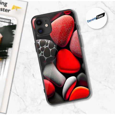 iPhone 11 Cover - 3D Pebble Design - HQ Ultra Shine Premium Metal Phone Case