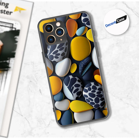 iPhone 11 Pro Cover - 3D Pebble Design - HQ Ultra Shine Premium Metal Phone Case