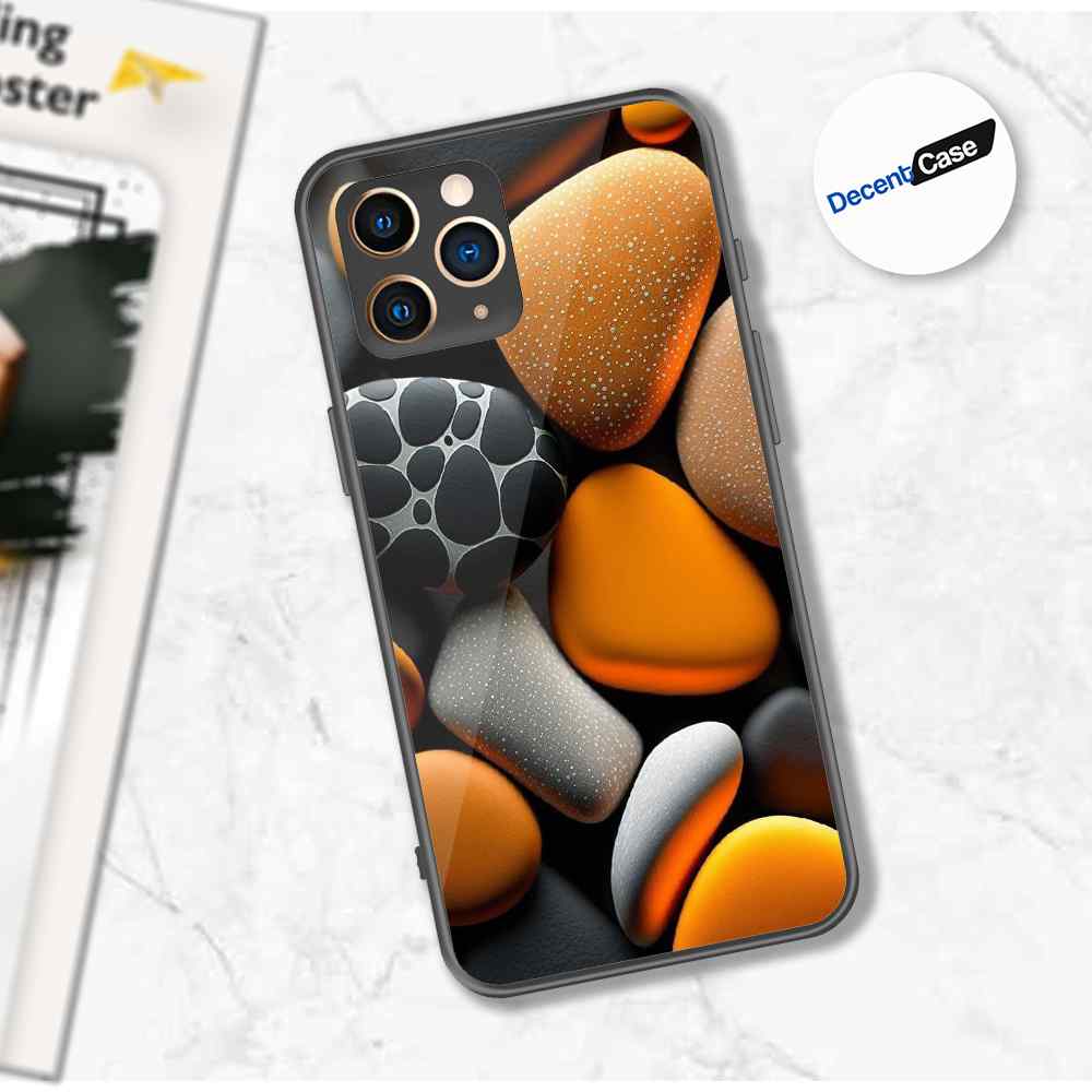 iPhone 11 Pro Max Cover - 3D Pebble Design - HQ Ultra Shine Premium Metal Phone Case