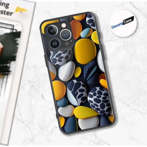 iPhone 12 Pro Max Cover - 3D Pebble Design - HQ Ultra Shine Premium Metal Phone Case
