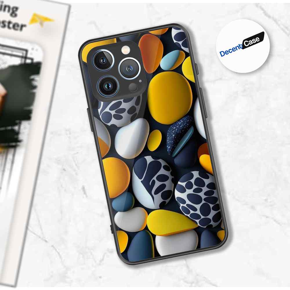iPhone 13 Pro Cover - 3D Pebble Design - HQ Ultra Shine Premium Metal Phone Case