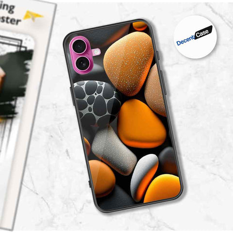 iPhone 16 Plus Cover - 3D Pebble Design - HQ Ultra Shine Premium Metal Phone Case