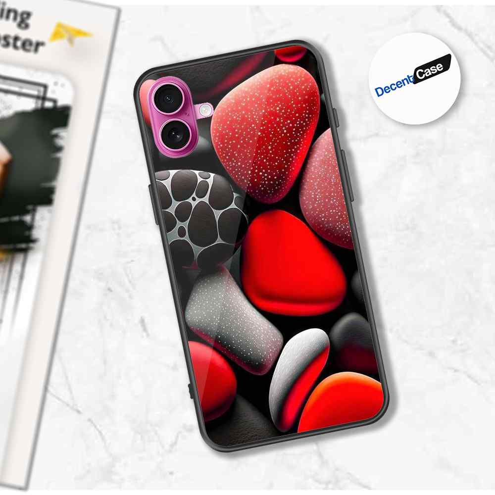 iPhone 16 Plus Cover - 3D Pebble Design - HQ Ultra Shine Premium Metal Phone Case