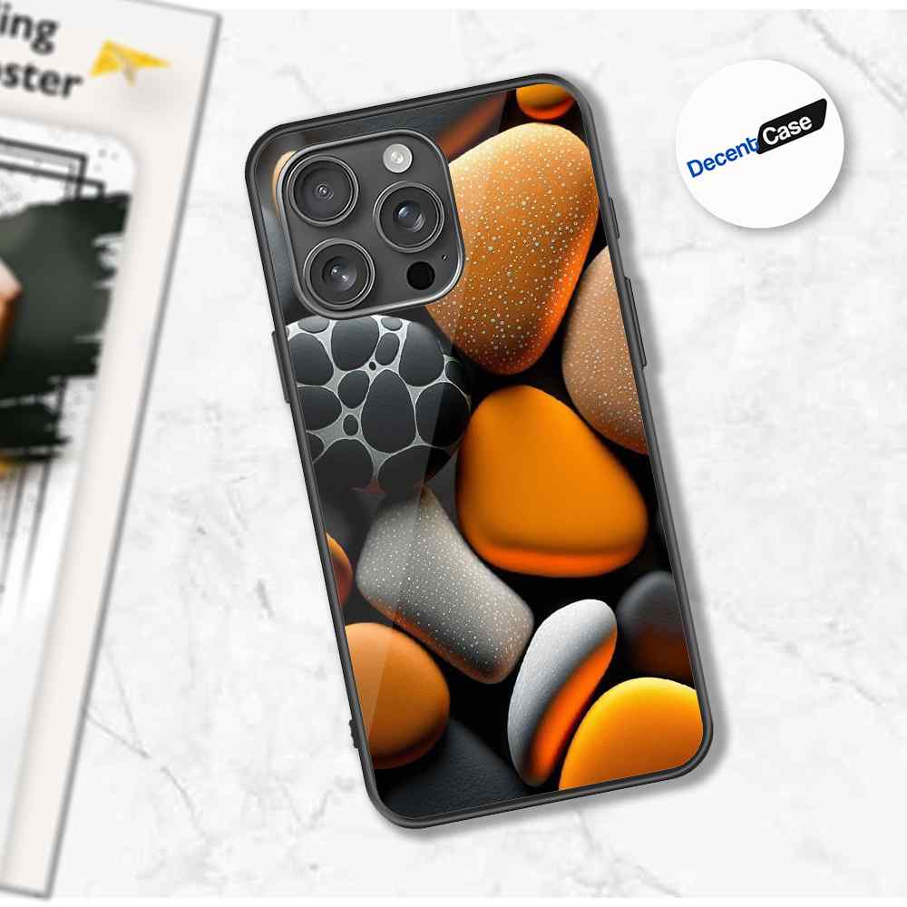 iPhone 16 Pro Max Cover - 3D Pebble Design - HQ Ultra Shine Premium Metal Phone Case