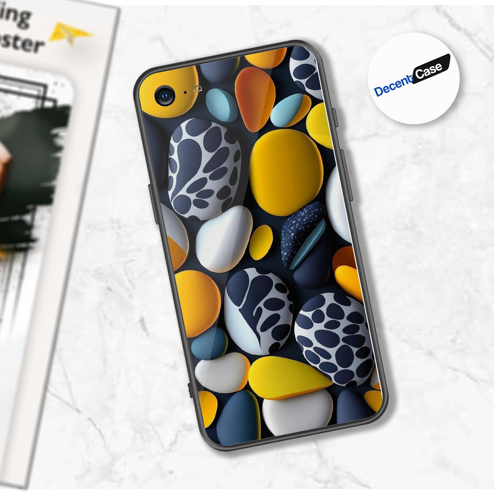 iPhone SE 2022 Cover - 3D Pebble Design - HQ Ultra Shine Premium Metal Phone Case