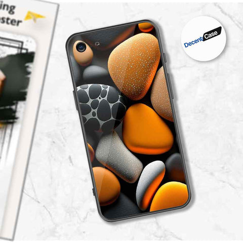 iPhone 8 / 7 Cover - 3D Pebble Design - HQ Ultra Shine Premium Metal Phone Case