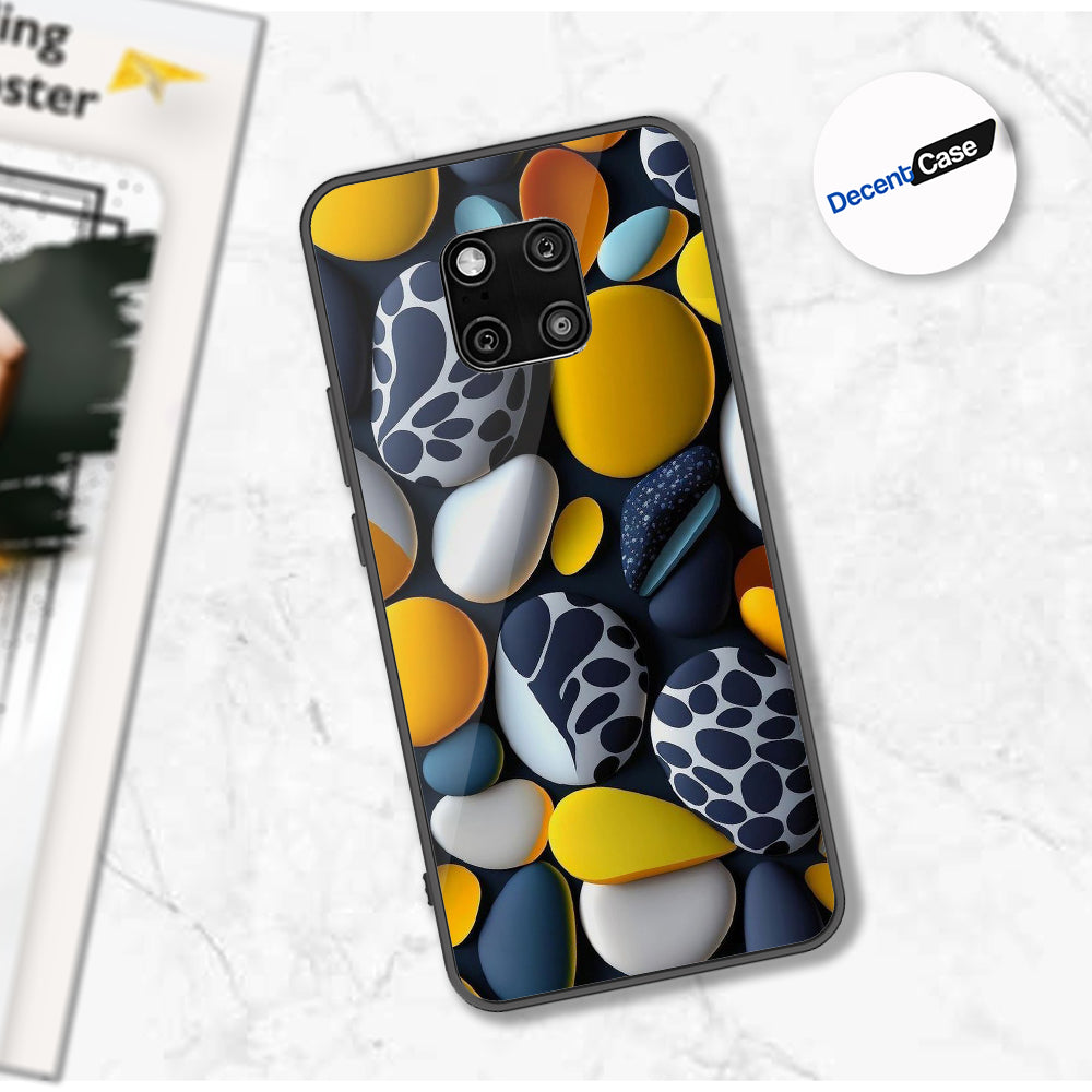 Huawei Mate 20 Pro Cover - 3D Pebble Design - HQ Ultra Shine Premium Metal Phone Case