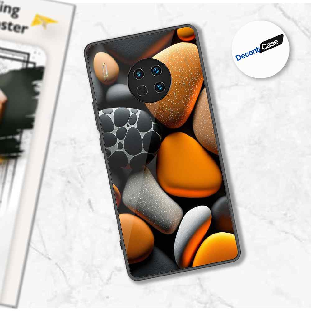 Huawei Mate 30 Cover - 3D Pebble Design - HQ Ultra Shine Premium Metal Phone Case