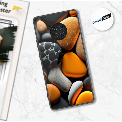 Huawei Mate 30 Cover - 3D Pebble Design - HQ Ultra Shine Premium Metal Phone Case