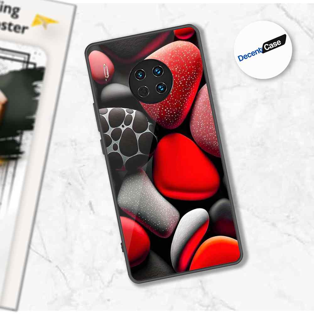 Huawei Mate 30 Cover - 3D Pebble Design - HQ Ultra Shine Premium Metal Phone Case