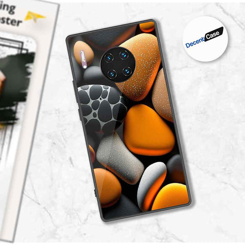 Huawei Mate 30 Pro Cover - 3D Pebble Design - HQ Ultra Shine Premium Metal Phone Case