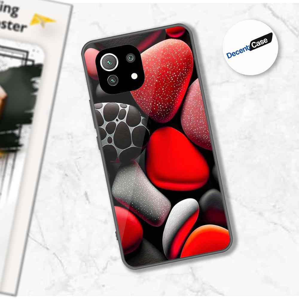 Xiaomi 11 Lite 5G NE Cover - 3D Pebble Design - HQ Ultra Shine Premium Metal Phone Case