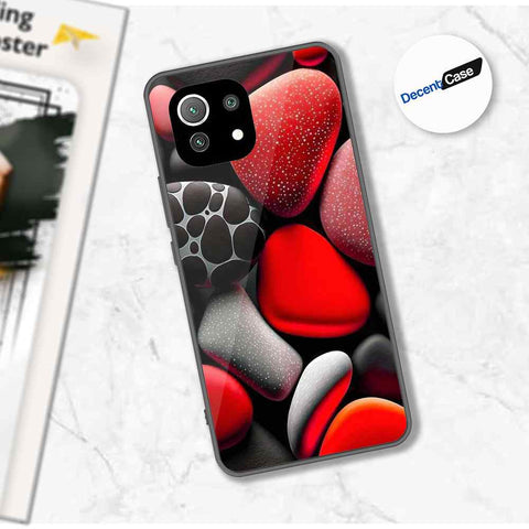 Xiaomi 11 Lite 5G NE Cover - 3D Pebble Design - HQ Ultra Shine Premium Metal Phone Case