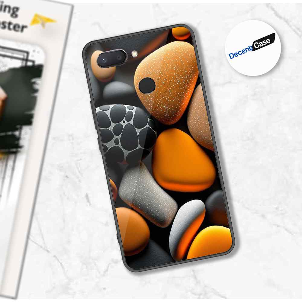 Xiaomi Mi 8 Lite Cover - 3D Pebble Design - HQ Ultra Shine Premium Metal Phone Case