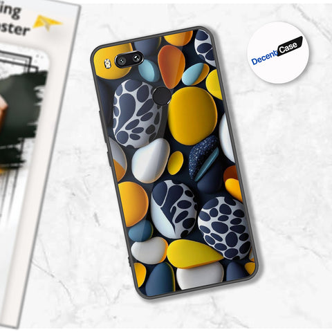 Xiaomi Mi A1 / Mi 5X Cover - 3D Pebble Design - HQ Ultra Shine Premium Metal Phone Case