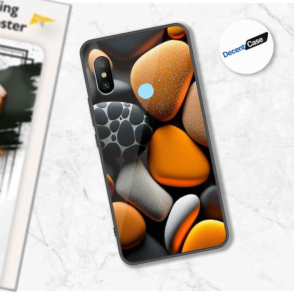 Xiaomi Mi A2 / Mi 6X Cover - 3D Pebble Design - HQ Ultra Shine Premium Metal Phone Case
