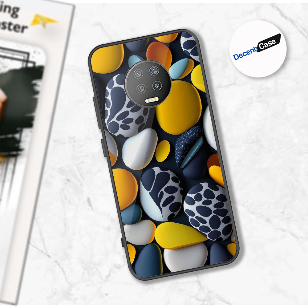 Infinix Note 7 Cover - 3D Pebble Design - HQ Ultra Shine Premium Metal Phone Case