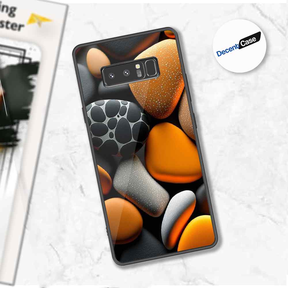 Samsung Galaxy Note 8 Cover - 3D Pebble Design - HQ Ultra Shine Premium Metal Phone Case