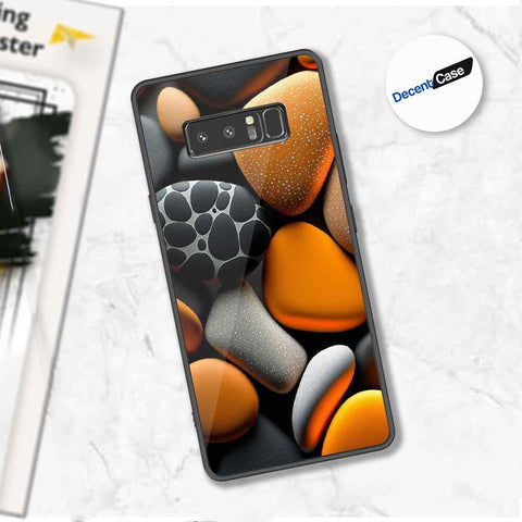 Samsung Galaxy Note 8 Cover - 3D Pebble Design - HQ Ultra Shine Premium Metal Phone Case