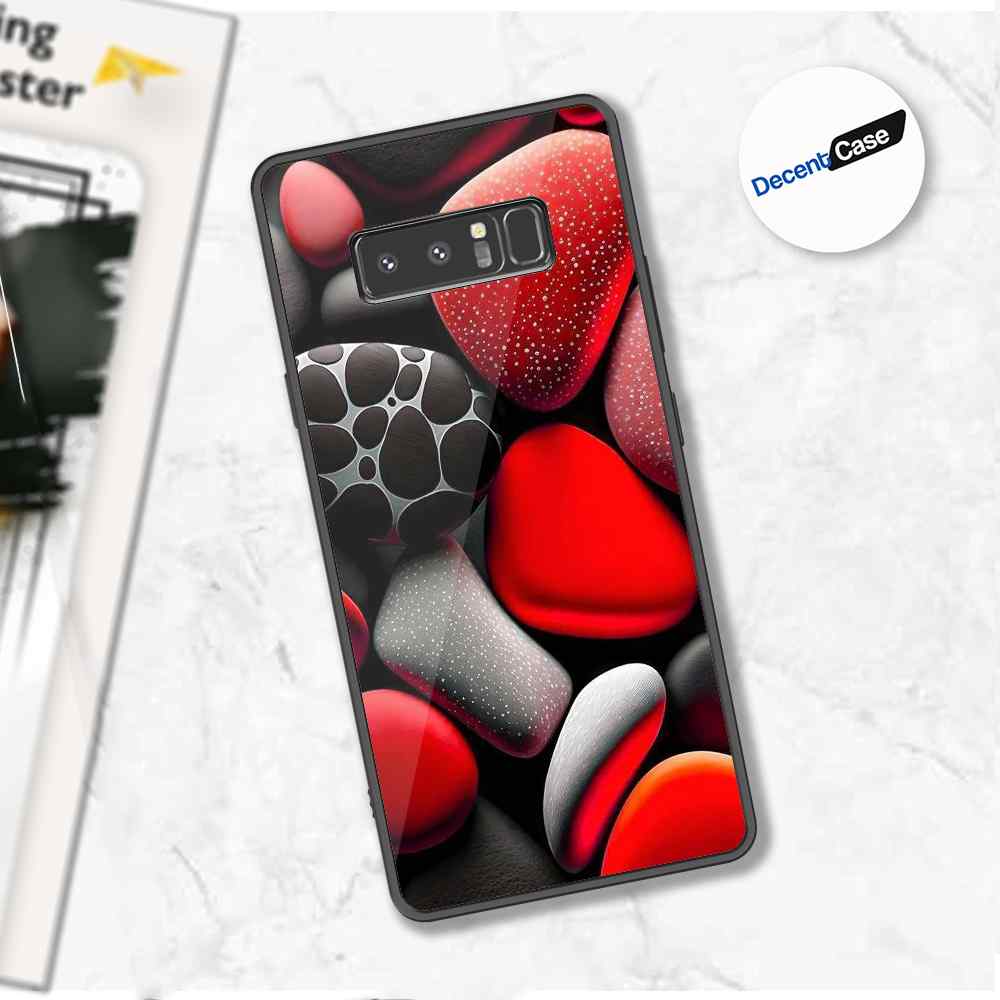 Samsung Galaxy Note 8 Cover - 3D Pebble Design - HQ Ultra Shine Premium Metal Phone Case
