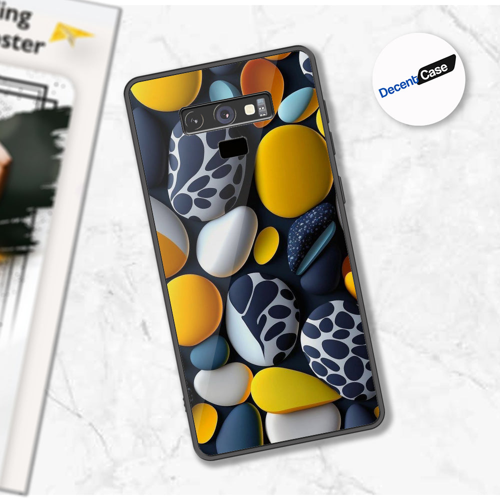 Samsung Galaxy Note 9 Cover - 3D Pebble Design - HQ Ultra Shine Premium Metal Phone Case