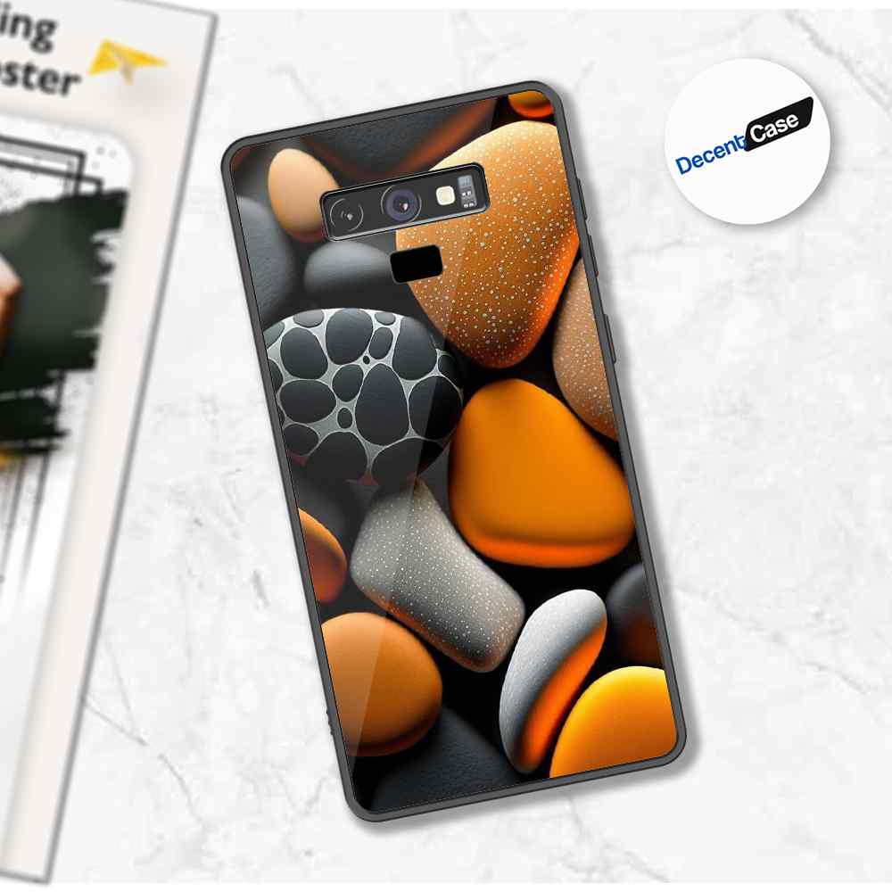 Samsung Galaxy Note 9 Cover - 3D Pebble Design - HQ Ultra Shine Premium Metal Phone Case