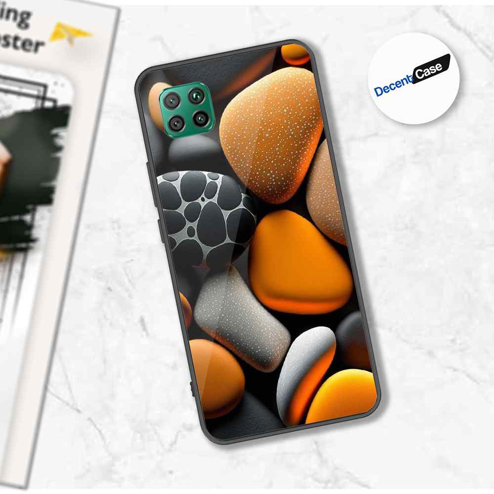 Huawei P40 lite Cover - 3D Pebble Design - HQ Ultra Shine Premium Metal Phone Case