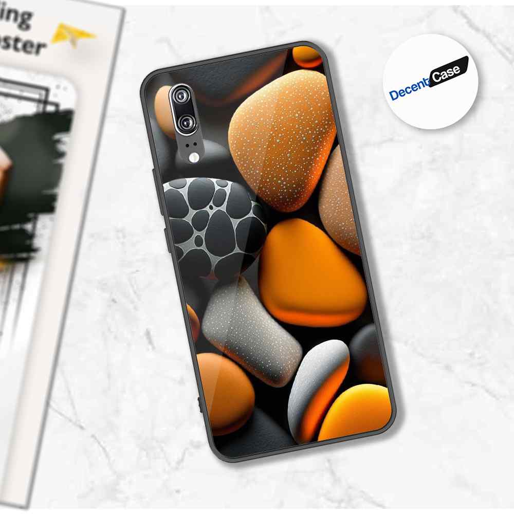 Huawei P20 Cover - 3D Pebble Design - HQ Ultra Shine Premium Metal Phone Case